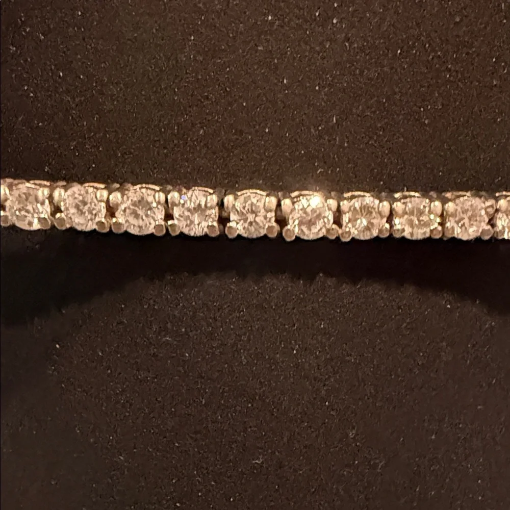 Dazzling Silver Tennis Bracelet - Picture 4 of 5